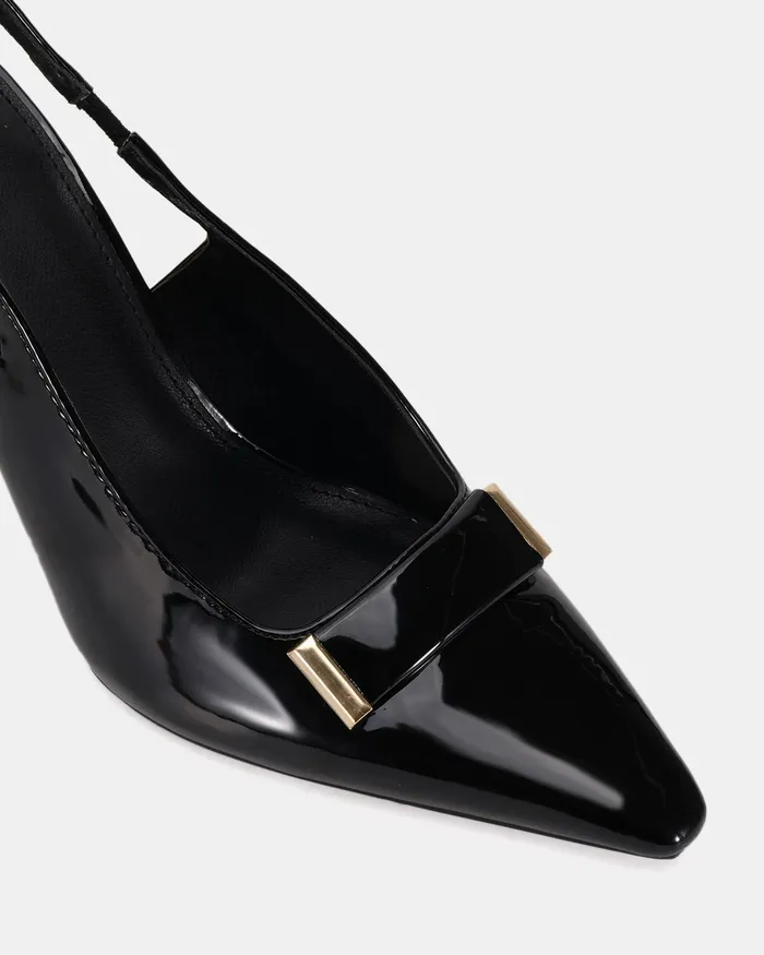 IROSA Black Patent Pumps Women Stilettos NOVO Shoes