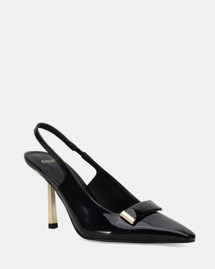 IROSA Black Patent Pumps Women Stilettos NOVO Shoes