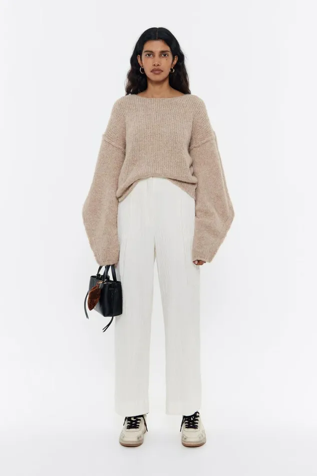 Ivory Darted Carrot Leg Trousers Ivory Women Bimba Y Lola Trousers Ivory Darted Carrot Leg Trousers Ivory Women Bimba Y Lola Trousers