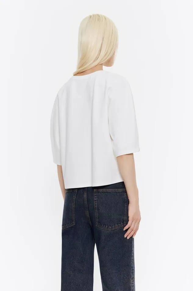 Ivory Ponte Di Roma Tshirt Ivory Women Bimba Y Lola TShirts Ivory Ponte Di Roma Tshirt Ivory Women Bimba Y Lola TShirts