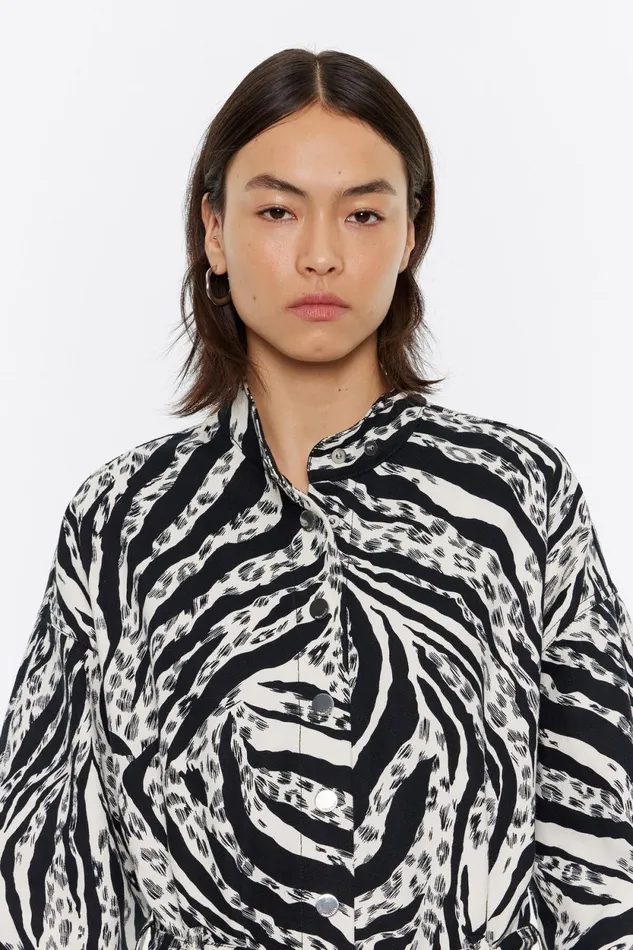 Ivory Zebra Cargo Jumpsuit Zebra Ivory Women Bimba Y Lola Dresses And Jumpsuits Ivory Zebra Cargo Jumpsuit Zebra Ivory Women Bimba Y Lola Dresses And Jumpsuits
