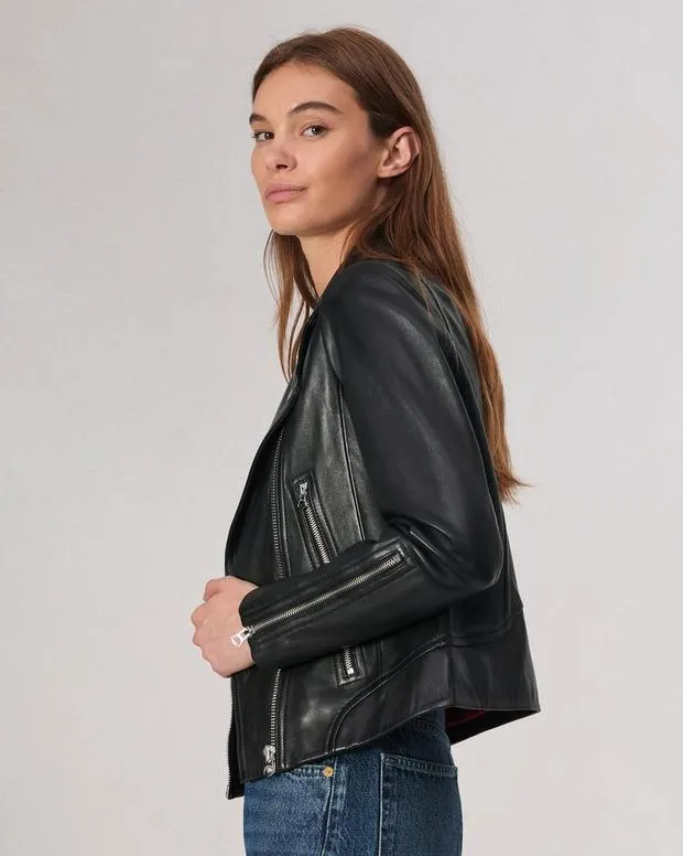 Jackets and Coats Women Rag and Bone Mack Leather Jacket Black