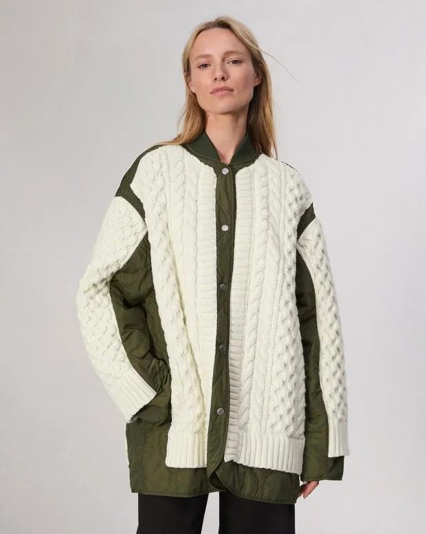 Jackets and Coats Women Rag and Bone Winnie MixedMedia Jacket Natural