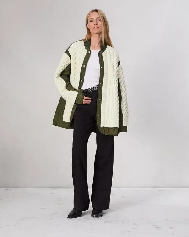 Jackets and Coats Women Rag and Bone Winnie MixedMedia Jacket Natural