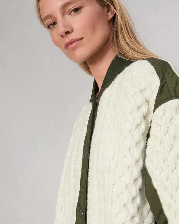 Jackets and Coats Women Rag and Bone Winnie MixedMedia Jacket Natural