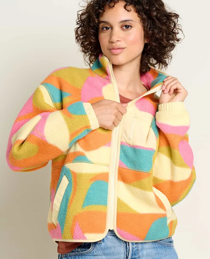 Jackets and Layers Women8217s ToadandCo Women8217s Campo Fleece Jacket Shapes Print