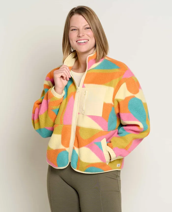 Jackets and Layers Women8217s ToadandCo Women8217s Campo Fleece Jacket Shapes Print