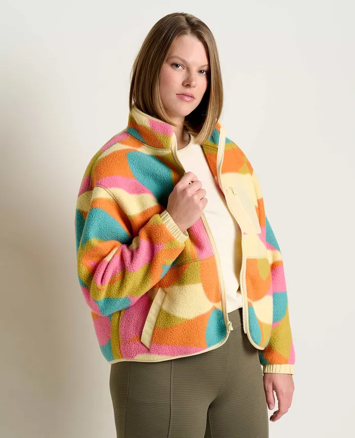 Jackets and Layers Women8217s ToadandCo Women8217s Campo Fleece Jacket Shapes Print