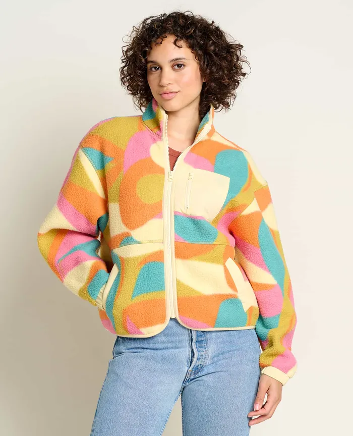 Jackets and Layers Women8217s ToadandCo Women8217s Campo Fleece Jacket Shapes Print