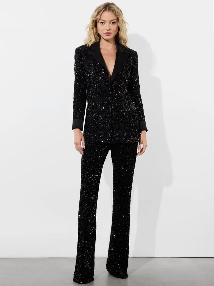 Jackets Coats Women Alice Olivia Justin Sequin Blazer Black