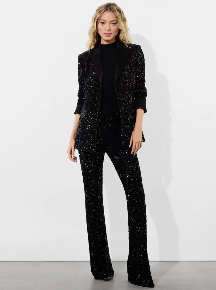 Jackets Coats Women Alice Olivia Justin Sequin Blazer Black