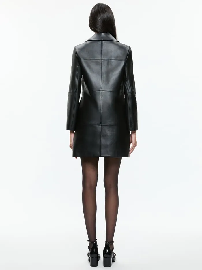 Jackets Coats Women Alice Olivia Logan Leather Coat Black