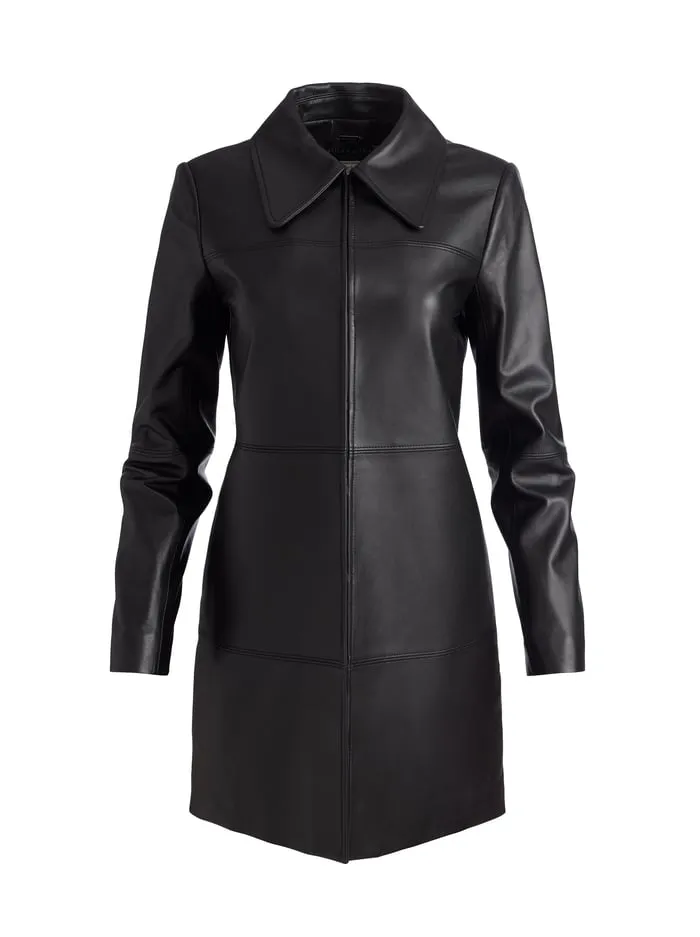 Jackets Coats Women Alice Olivia Logan Leather Coat Black