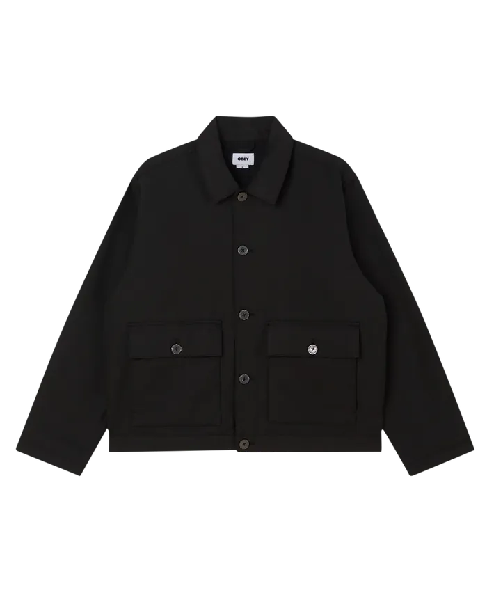 JACKETS Men OLIVER SHIRT JACKET Pirate Black OBEY Clothing