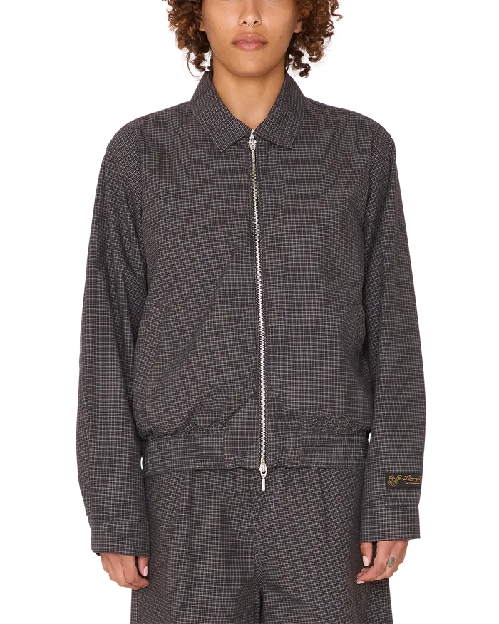 JACKETS OBEY Clothing Women THURSDAY PLAID JACKET Charcoal Multi