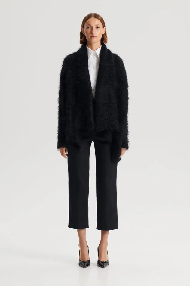 Jackets Women Scanlan Theodore BRUSHED MOHAIR CARDIGAN 3 Black Jackets Women Scanlan Theodore BRUSHED MOHAIR CARDIGAN 3 Black