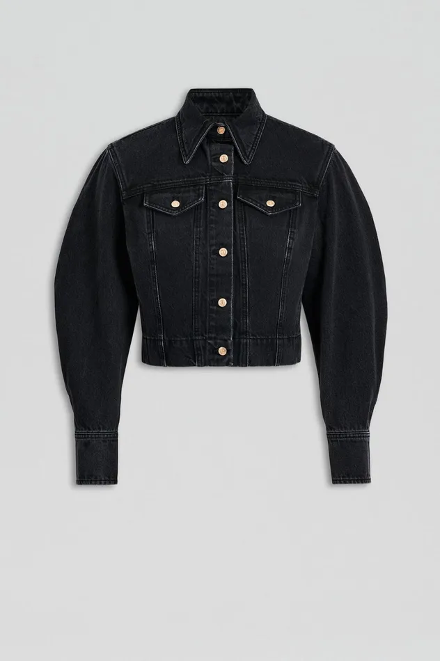 Jackets Women Scanlan Theodore DENIM JACKET Washedblackg Jackets Women Scanlan Theodore DENIM JACKET Washedblackg