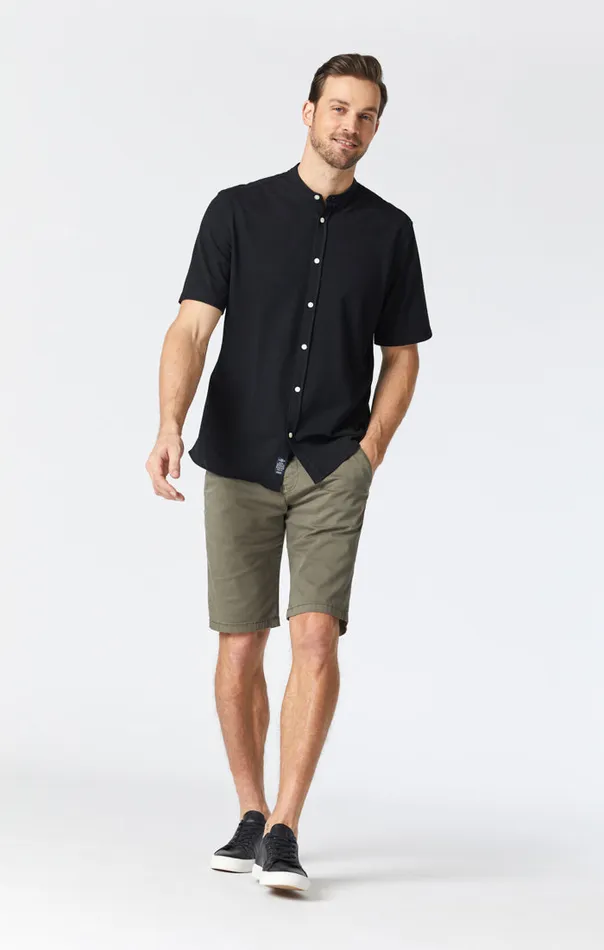Jacob Shorts In Dusty Olive Sateen Twill Men Mavi Jeans Shorts