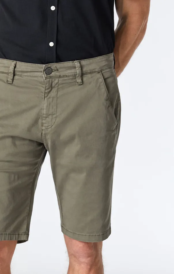 Jacob Shorts In Dusty Olive Sateen Twill Men Mavi Jeans Shorts Jacob Shorts In Dusty Olive Sateen Twill Men Mavi Jeans Shorts