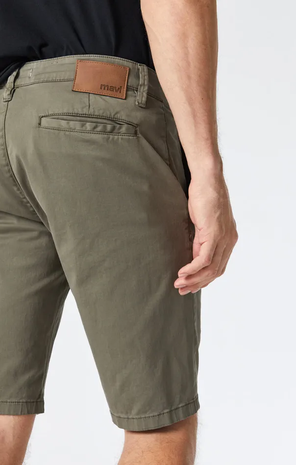 Jacob Shorts In Dusty Olive Sateen Twill Men Mavi Jeans Shorts Jacob Shorts In Dusty Olive Sateen Twill Men Mavi Jeans Shorts