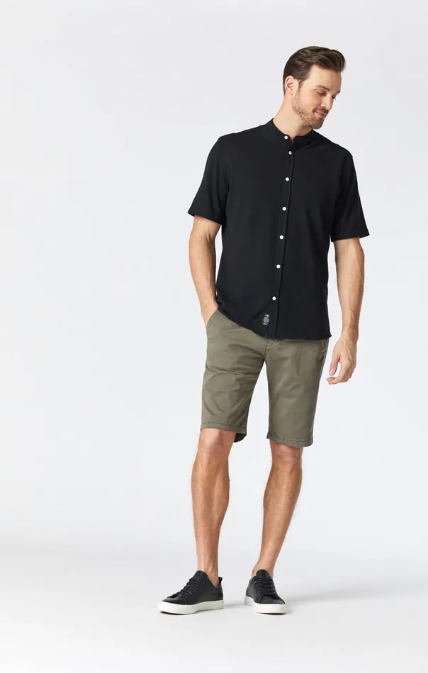 Jacob Shorts In Dusty Olive Sateen Twill Men Mavi Jeans Shorts Jacob Shorts In Dusty Olive Sateen Twill Men Mavi Jeans Shorts
