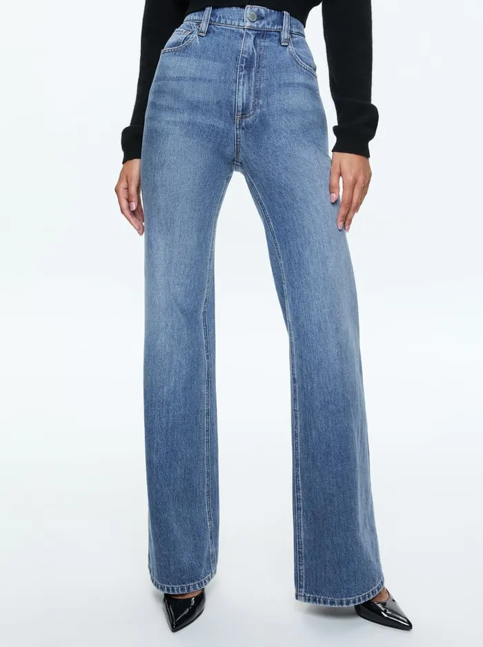 Jeans Women Alice Olivia Weezy Jean Avery Blue