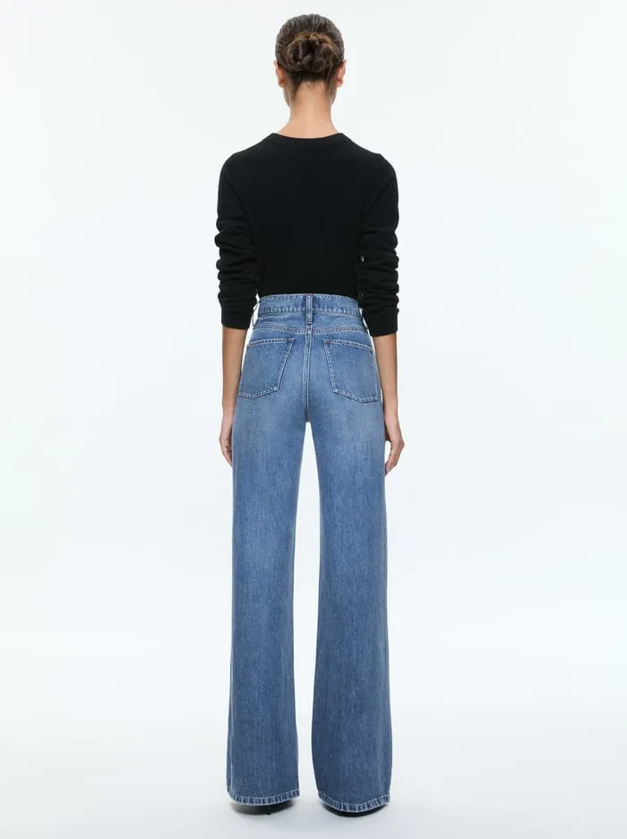Jeans Women Alice Olivia Weezy Jean Avery Blue