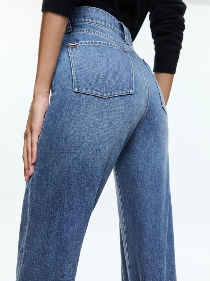 Jeans Women Alice Olivia Weezy Jean Avery Blue