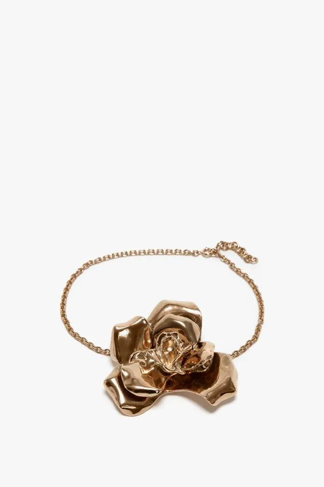 Jewellery Women Victoria Beckham Exclusive Flower Bracelet In Gold