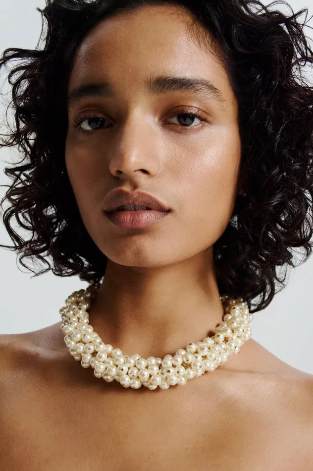 Jewelry Women Scanlan Theodore GLASS PEARL CHOKER Pearl