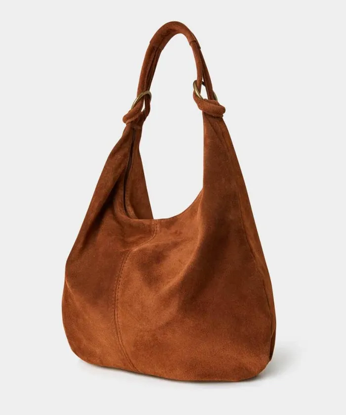 Joe Browns Accessories and Jewellery Women Easy Street Hobo Suede Bag Tan