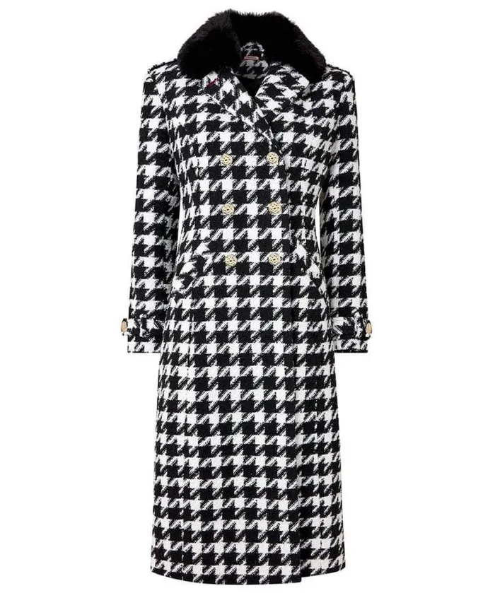 Joe Browns Coats and Jackets Women Darling Dogstooth Coat Black Joe Browns Coats and Jackets Women Darling Dogstooth Coat Black
