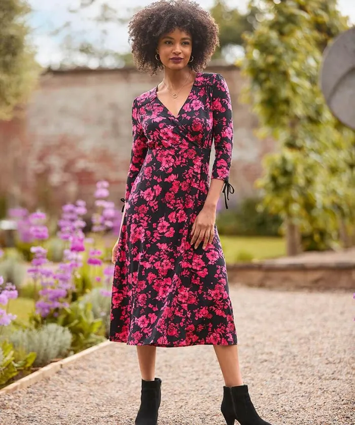 Joe Browns Dresses Women Pop Of Colour Jersey Dress Black