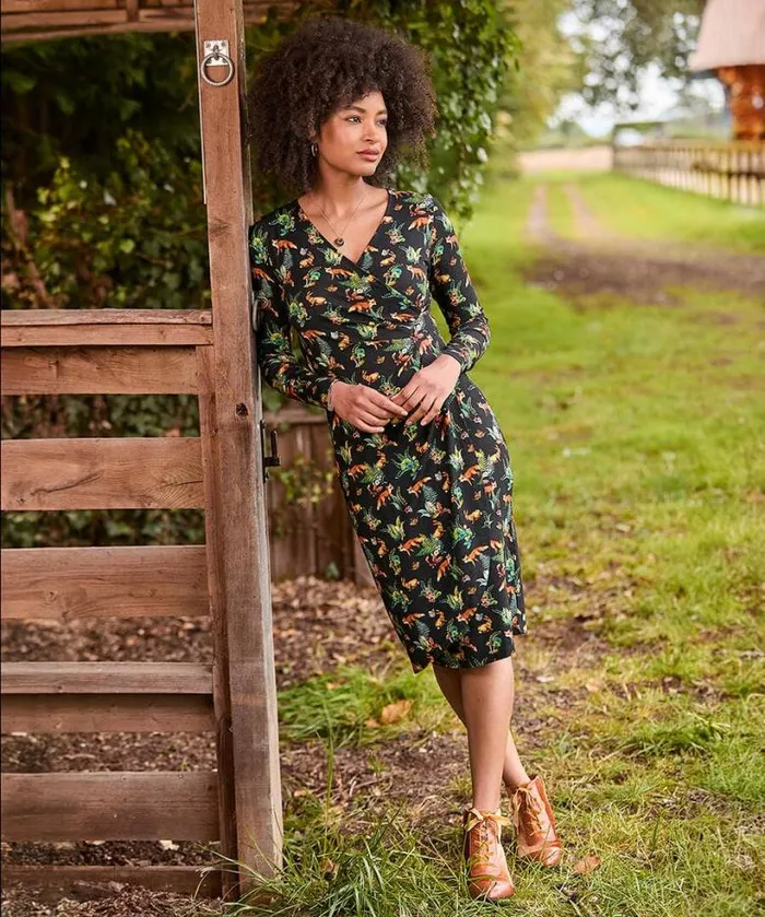 Joe Browns Dresses Women Woodland Wonder Jersey Dress Black Joe Browns Dresses Women Woodland Wonder Jersey Dress Black
