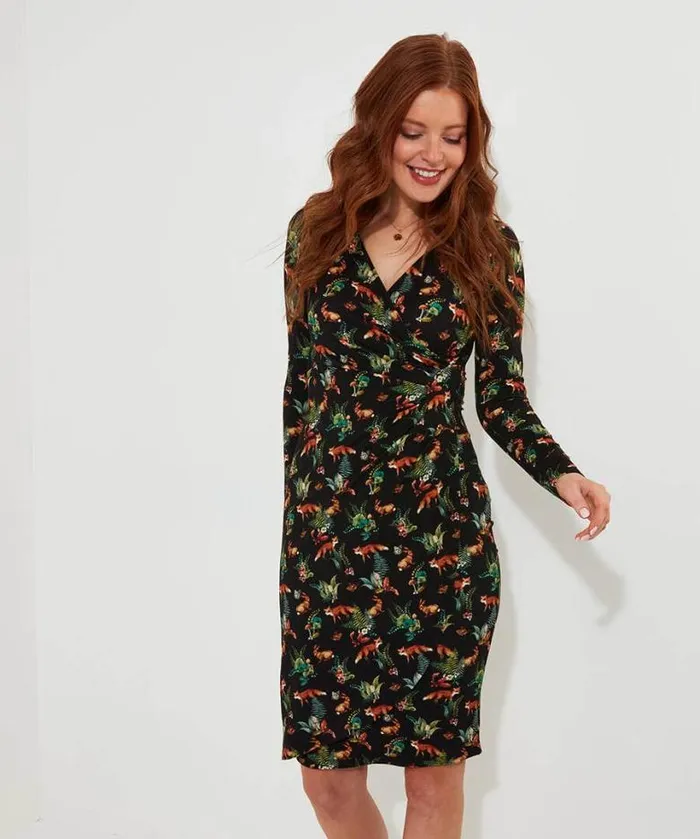 Joe Browns Dresses Women Woodland Wonder Jersey Dress Black Joe Browns Dresses Women Woodland Wonder Jersey Dress Black