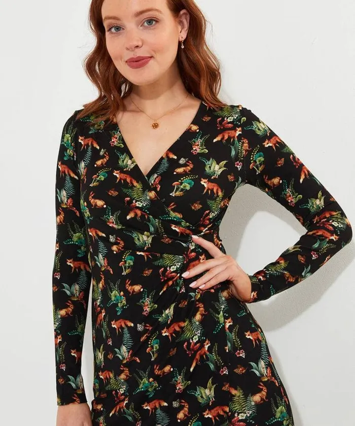 Joe Browns Dresses Women Woodland Wonder Jersey Dress Black Joe Browns Dresses Women Woodland Wonder Jersey Dress Black