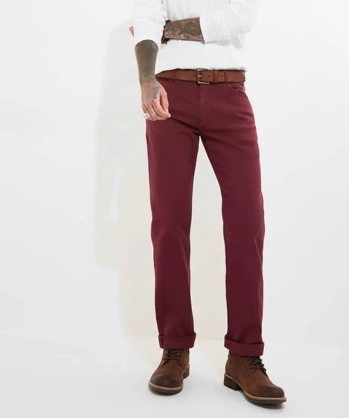 Joe Browns Jeans and Trousers Men Right Track Jeans Burgundy Joe Browns Jeans and Trousers Men Right Track Jeans Burgundy