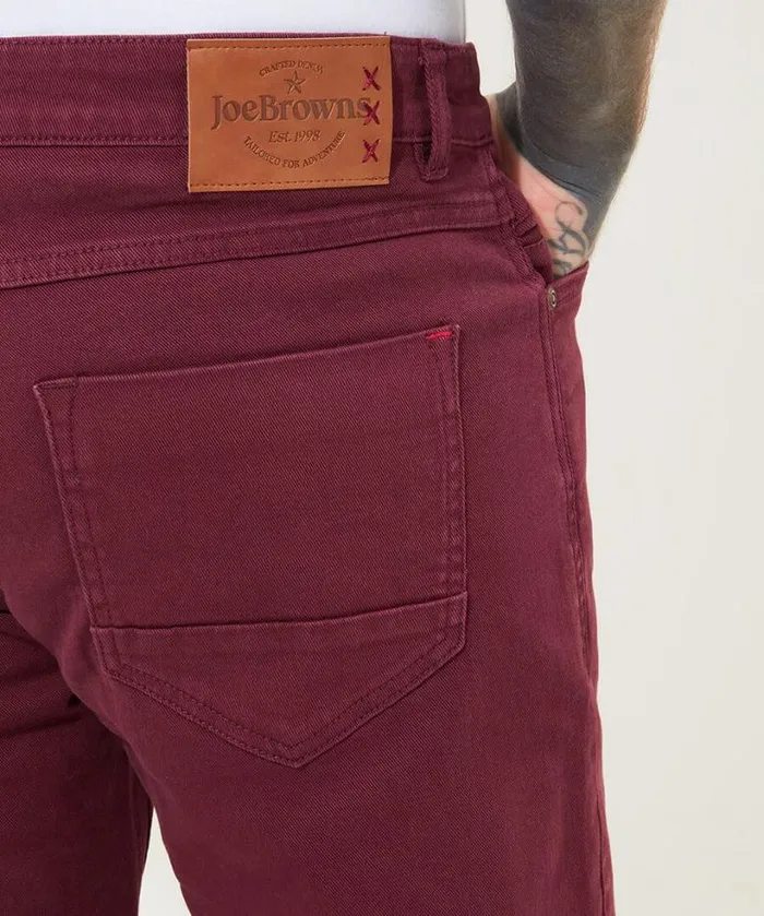 Joe Browns Jeans and Trousers Men Right Track Jeans Burgundy Joe Browns Jeans and Trousers Men Right Track Jeans Burgundy