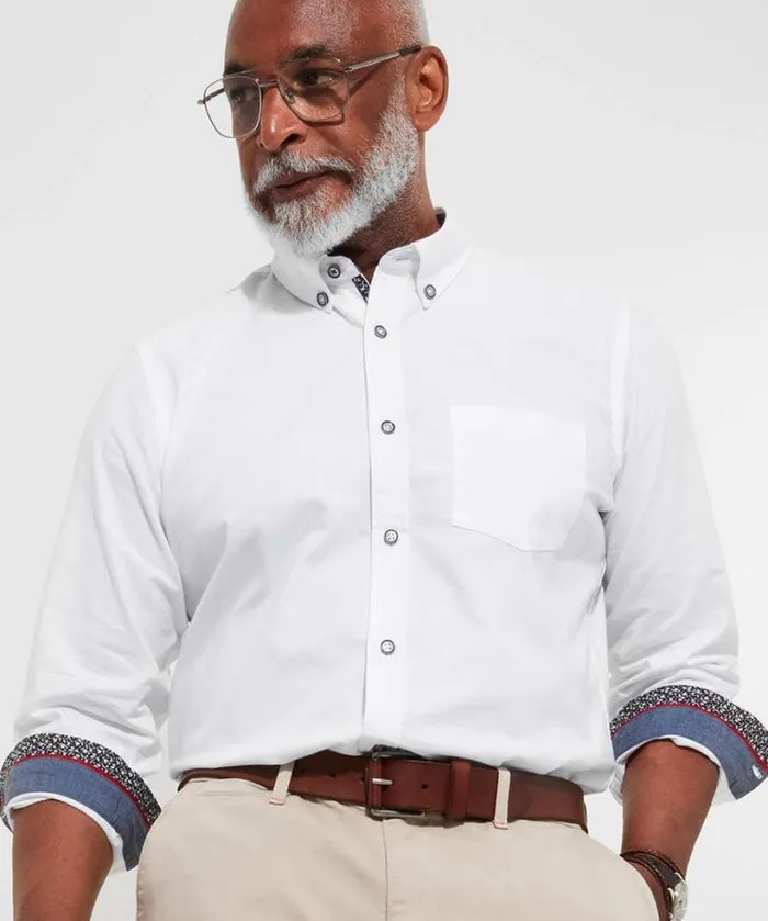 Joe Browns Shirts Men White Oxford Shirt White