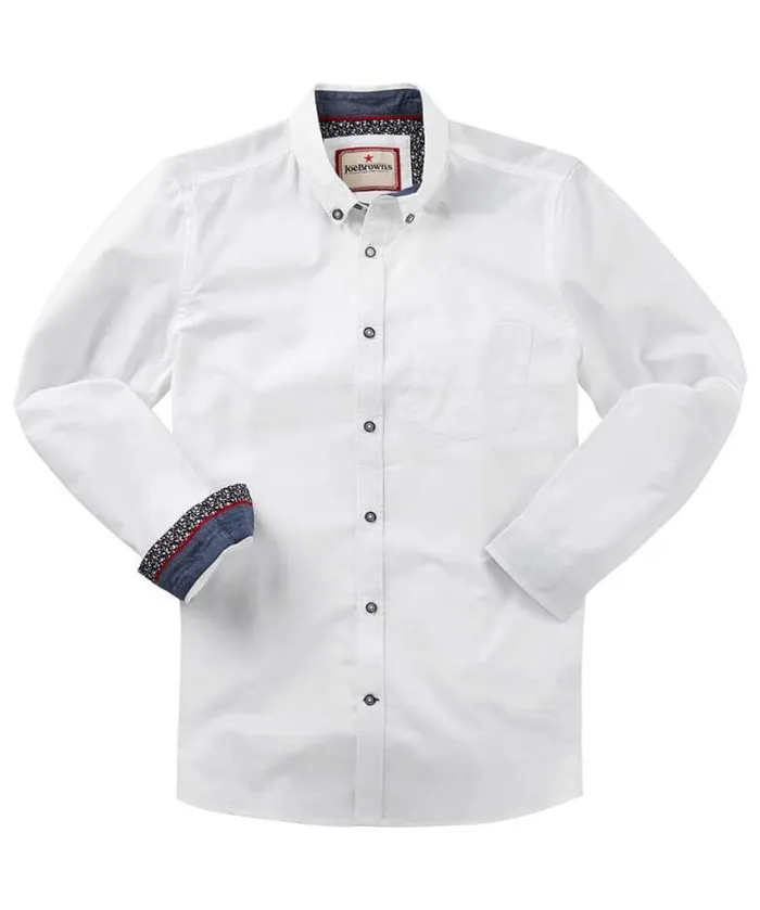 Joe Browns Shirts Men White Oxford Shirt White Joe Browns Shirts Men White Oxford Shirt White