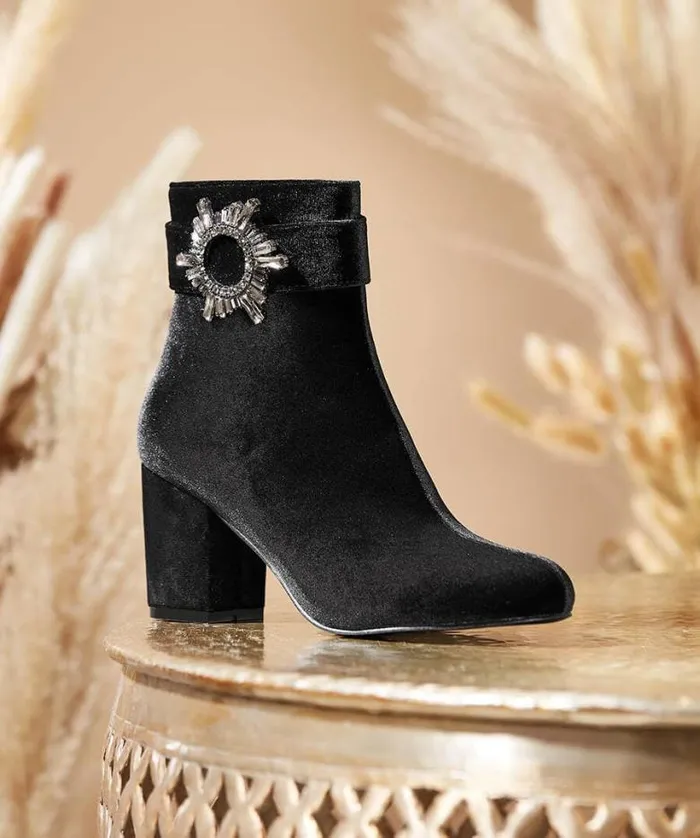 Joe Browns Shoes Sandals and Boots Women The Night Is Yours Velvet Boots Black Joe Browns Shoes Sandals and Boots Women The Night Is Yours Velvet Boots Black