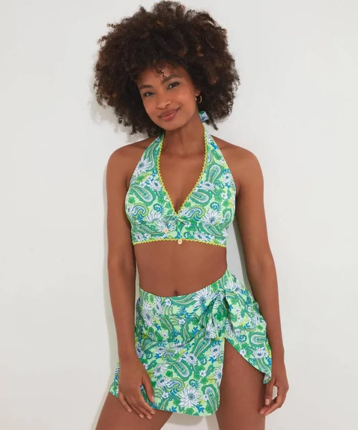 Joe Browns Swimwear Women Coconut Bay Swim Skirt Green Multi