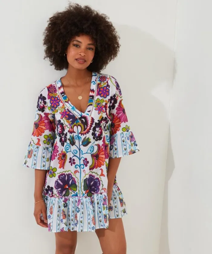 Joe Browns Tops Tunics and Blouses Women Bold And Beautiful Beaded Tunic Multi