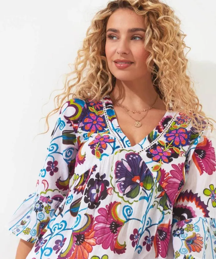 Joe Browns Tops Tunics and Blouses Women Bold And Beautiful Beaded Tunic Multi Joe Browns Tops Tunics and Blouses Women Bold And Beautiful Beaded Tunic Multi