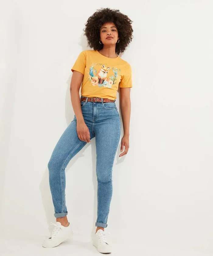 Joe Browns Tops Tunics and Blouses Women Foxy TShirt Ochre Joe Browns Tops Tunics and Blouses Women Foxy TShirt Ochre