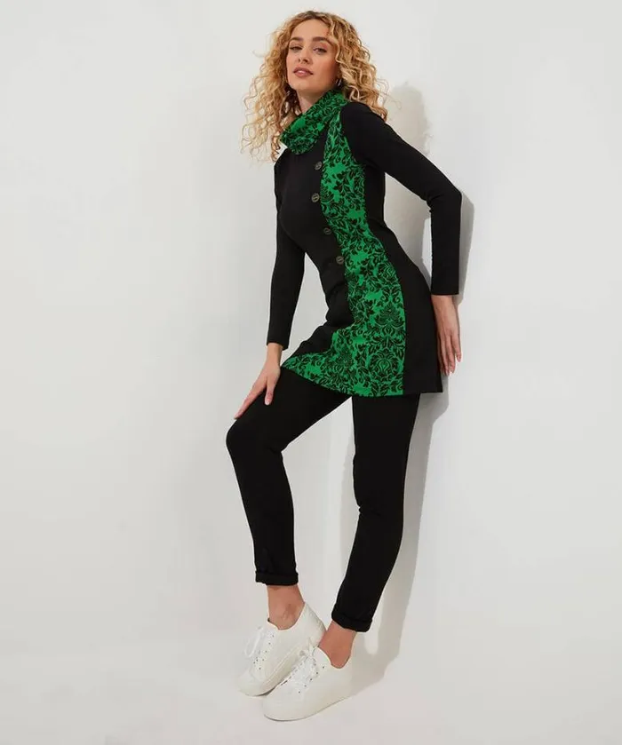 Joe Browns Tops Tunics and Blouses Women Joyous Jacquard Tunic Green Joe Browns Tops Tunics and Blouses Women Joyous Jacquard Tunic Green