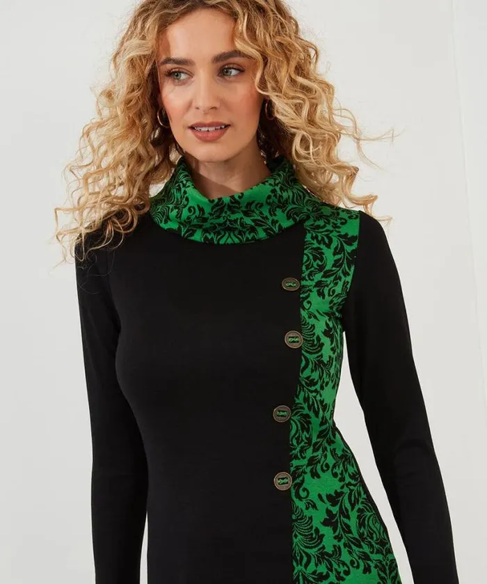 Joe Browns Tops Tunics and Blouses Women Joyous Jacquard Tunic Green Joe Browns Tops Tunics and Blouses Women Joyous Jacquard Tunic Green