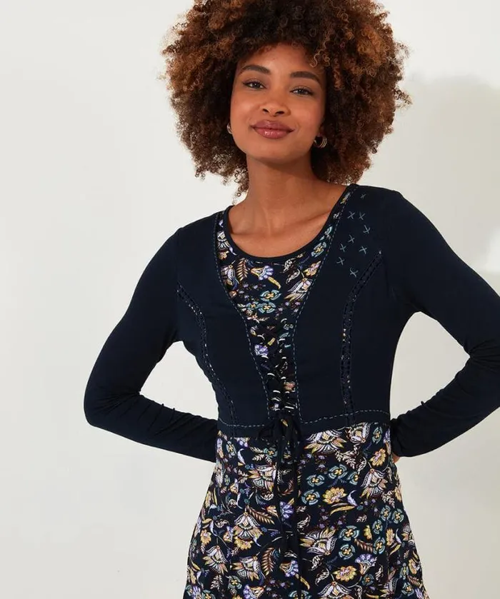 Joe Browns Tops Tunics and Blouses Women Lottie Layered Jersey Tunic Navy Joe Browns Tops Tunics and Blouses Women Lottie Layered Jersey Tunic Navy