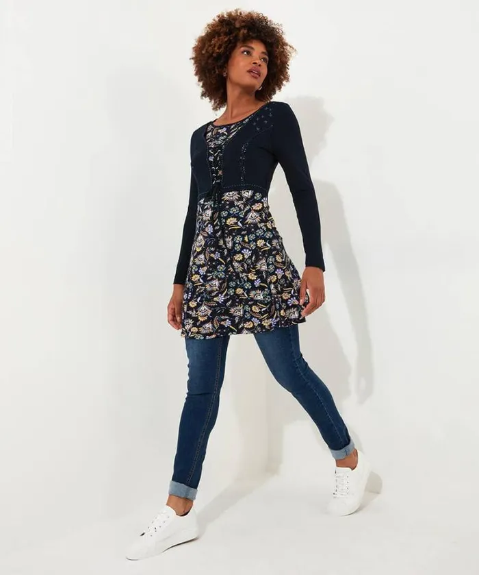 Joe Browns Tops Tunics and Blouses Women Lottie Layered Jersey Tunic Navy Joe Browns Tops Tunics and Blouses Women Lottie Layered Jersey Tunic Navy