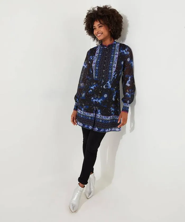 Joe Browns Tops Tunics and Blouses Women Mystical Magic Tunic Dress Black Joe Browns Tops Tunics and Blouses Women Mystical Magic Tunic Dress Black